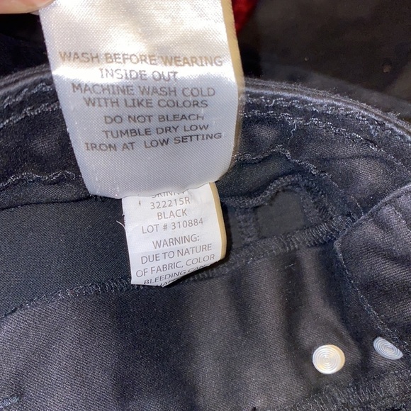 Original denim black high  waisted stretchy skinny jeans Sz 15 - Picture 10 of 14